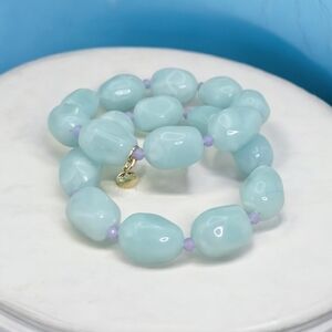 J. Crew Aqua and Lavender Beaded Bracelet